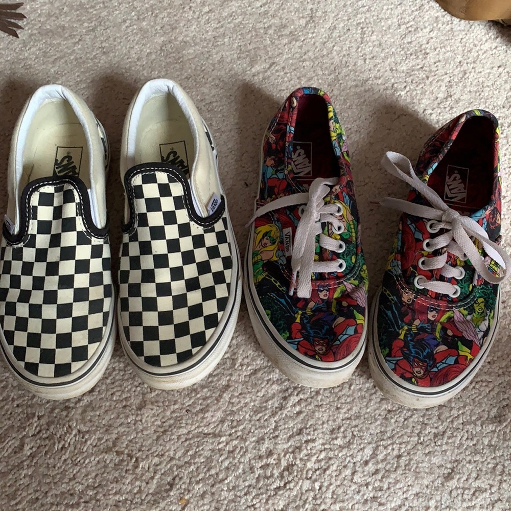 Vans slip ons and Vans tennis shoes